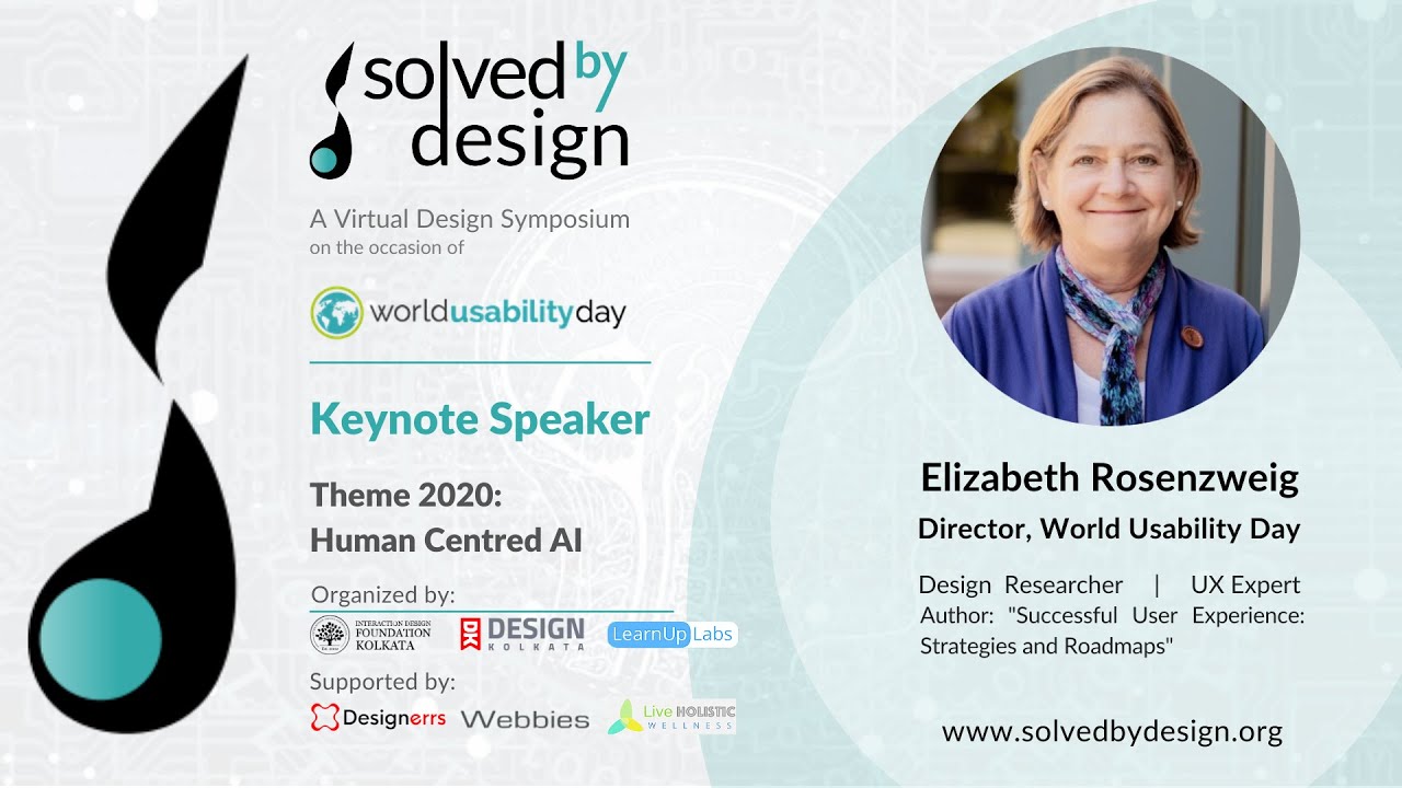 Elizabeth Rosenzweig | Solved By Design | World Usability Day 2020 Director, World Usability Day